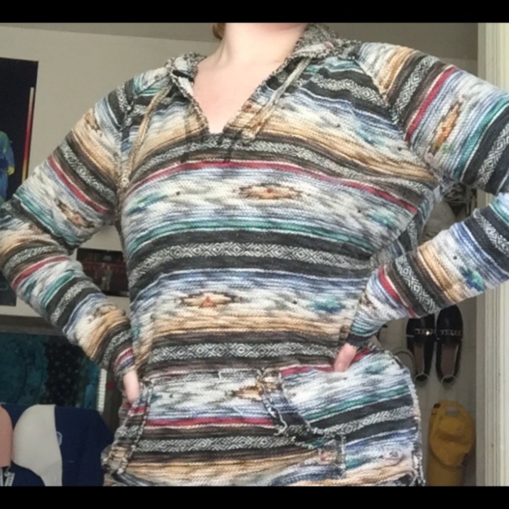 RON JON SURF SHOP Baja/drug rug multicolor hoodie